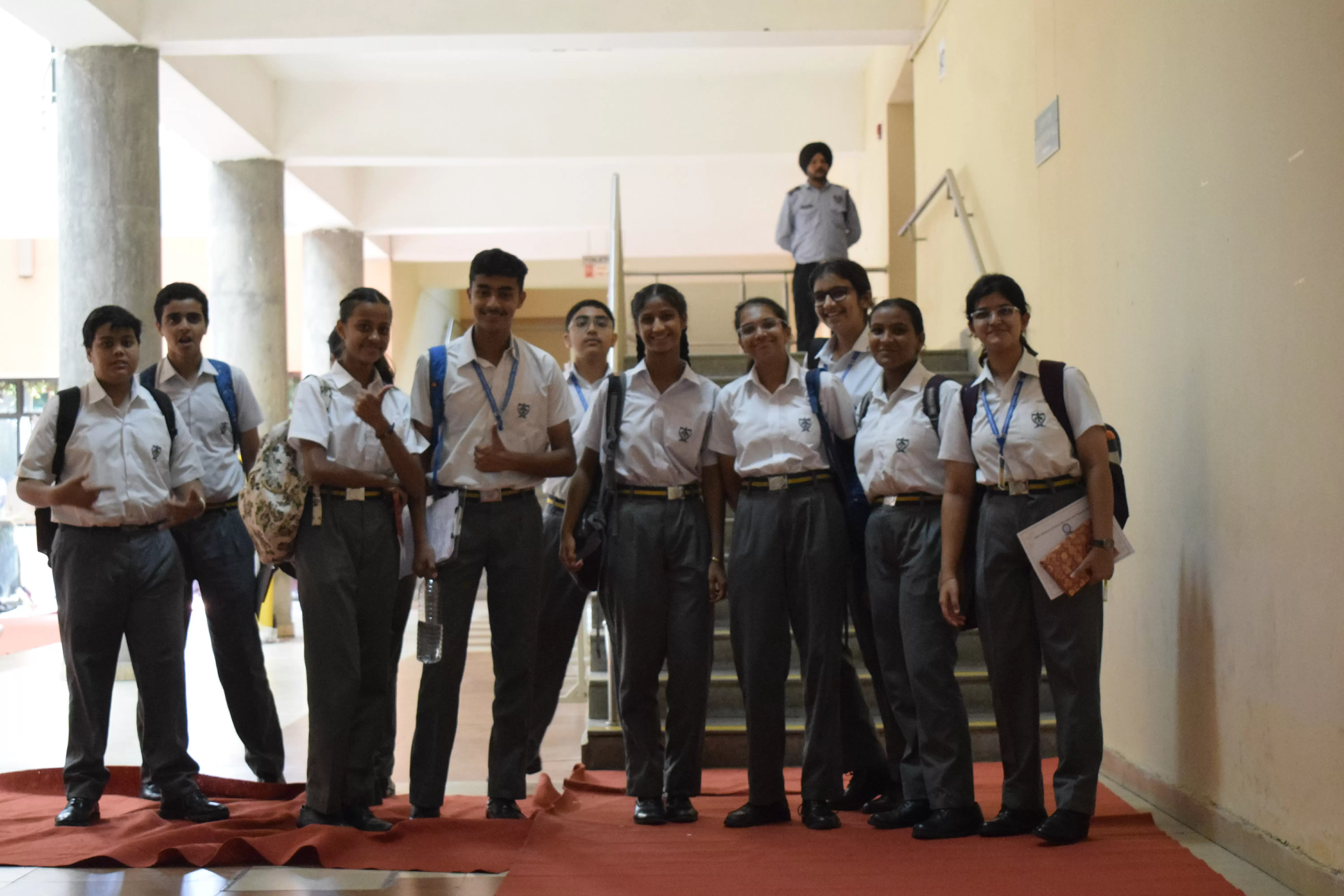 College and school students visit
